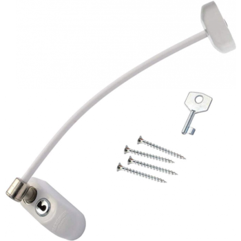 Max6mum Security Lockable Window and Door Restrictor - White