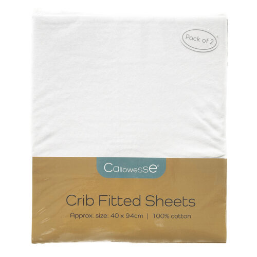 Callowesse crib sheets 2 pack white