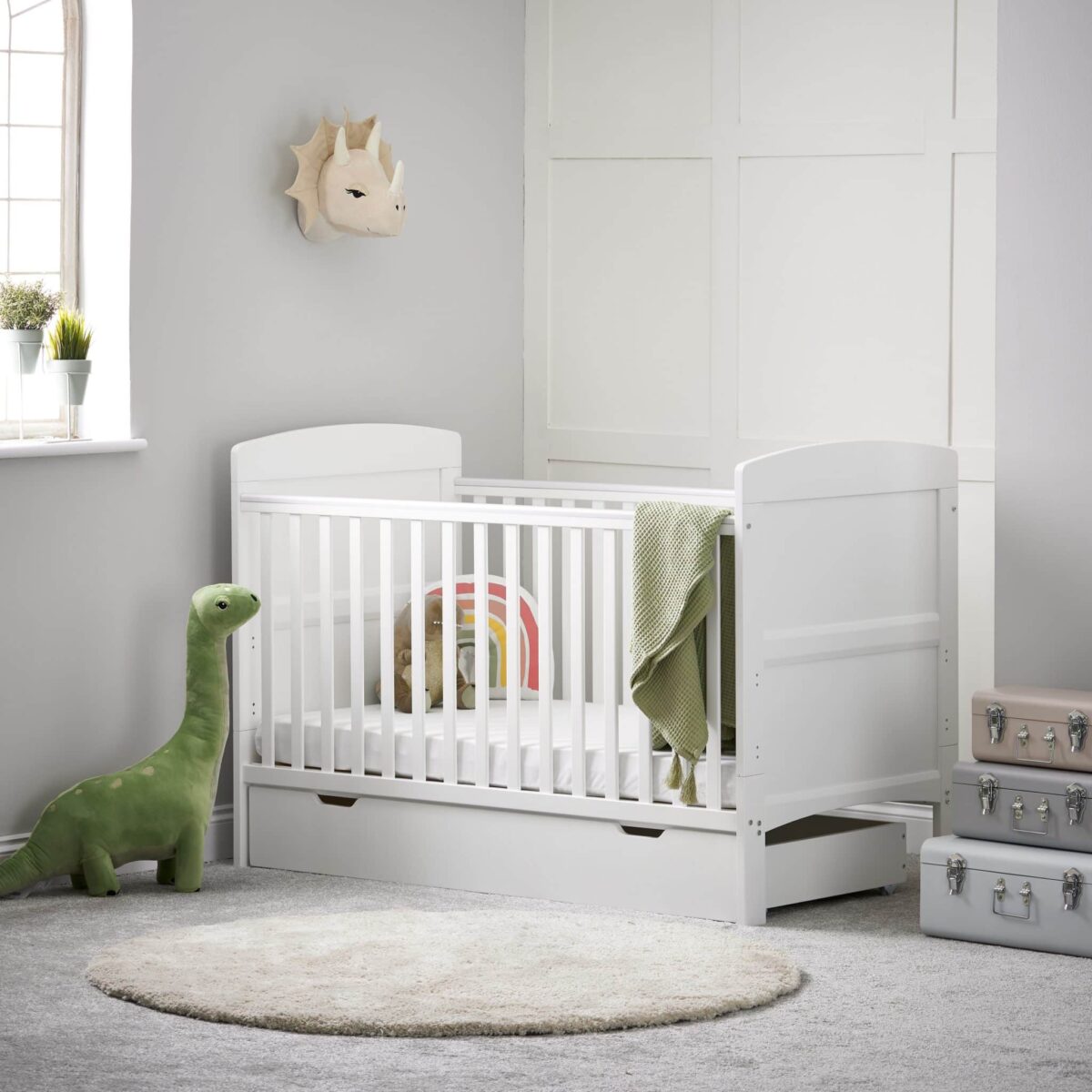 Obaby Grace Cot Bed with Underdrawer White 5